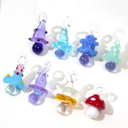 Mushroom Light Earrings – Handmade Fairycore Pendant Charms